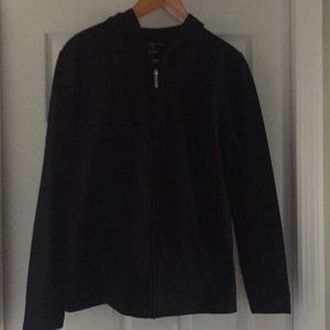 Karen Scott front zip lightweight jacket hoodie